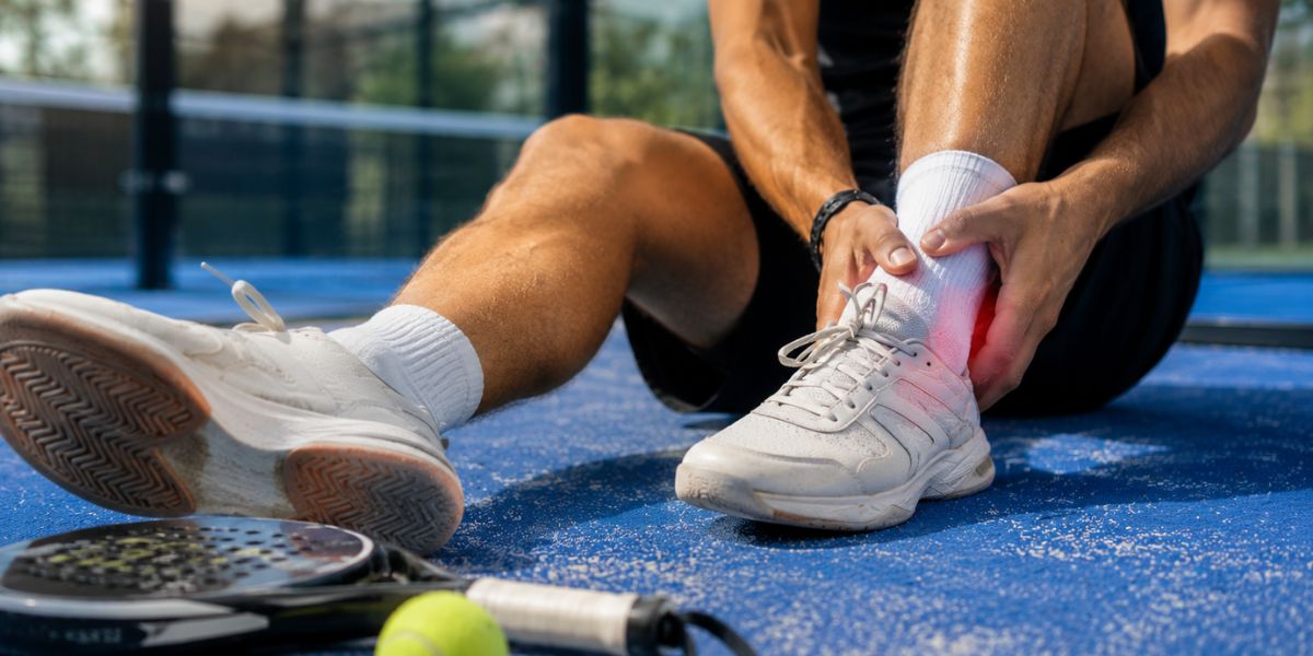 Verzwikte enkel door padel: wat moet je doen?