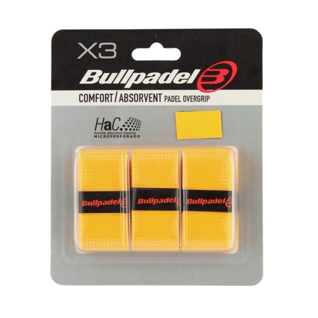 Bullpadel COMFORT ABSORBENT Overgrips Geel 3 Stuks