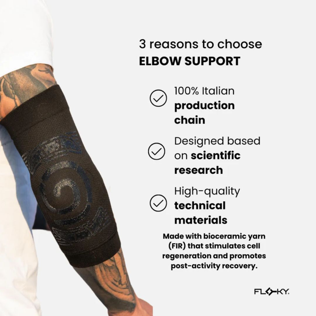 Floky Support Elleboogbrace Zwart