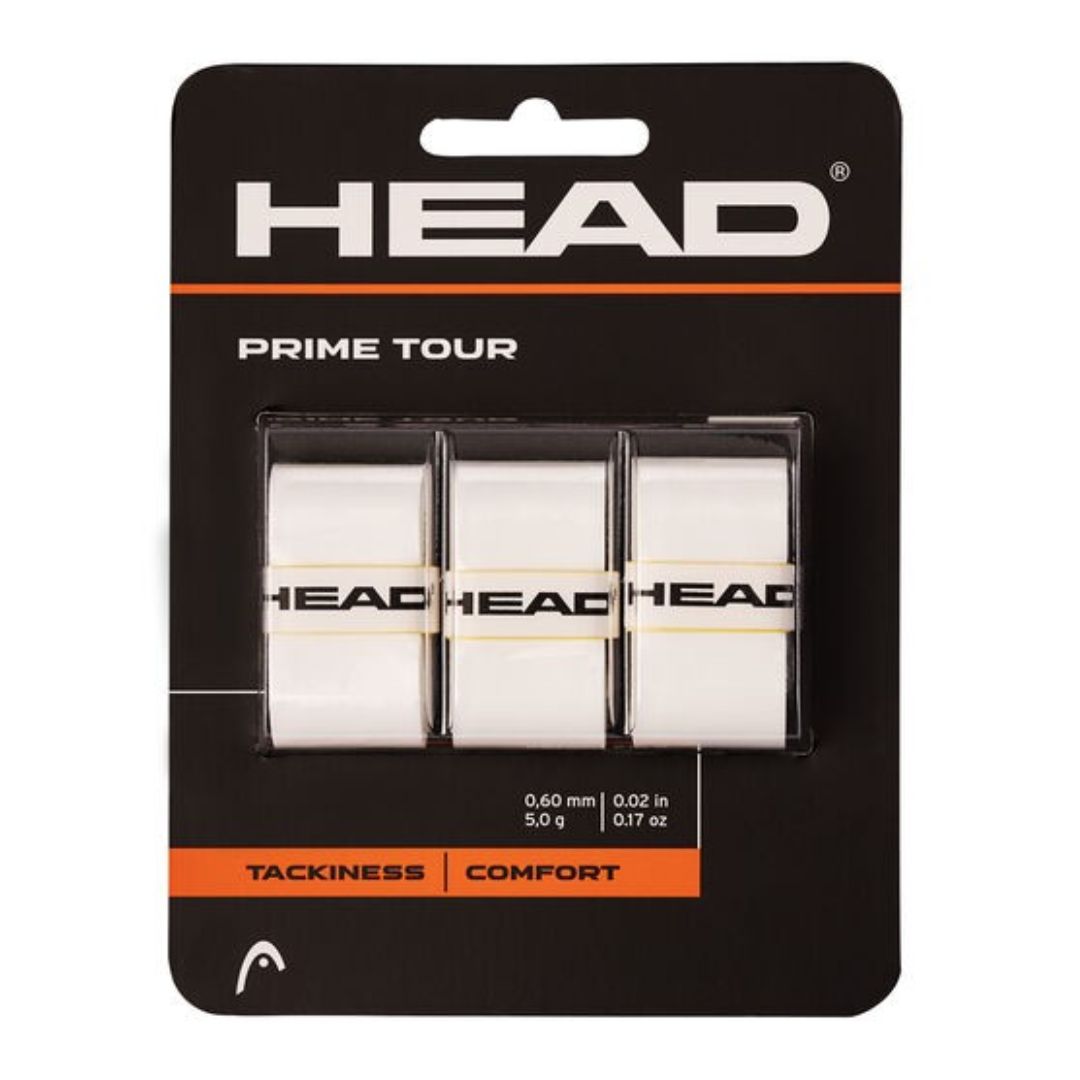 Head PRIME TOUR Overgrips Wit 12x3 Stuks Voordeelverpakking