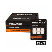 Head PRIME TOUR Overgrips Wit 12x3 Stuks Voordeelverpakking