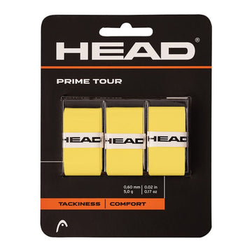 Head PRIME TOUR Overgrips Geel 3 Stuks
