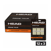 Head PRIME TOUR Overgrips Grijs 12x3 Stuks Voordeelverpakking