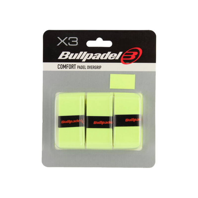 Bullpadel COMFORT Overgrips Neon Geel 12x 3 Stuks Voordeelverpakking