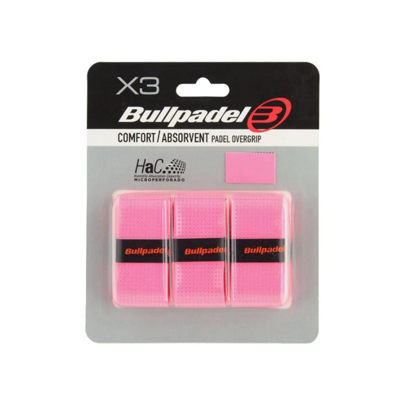 Bullpadel COMFORT ABSORBENT Overgrips Roze 12x 3 Stuks Voordeelverpakking