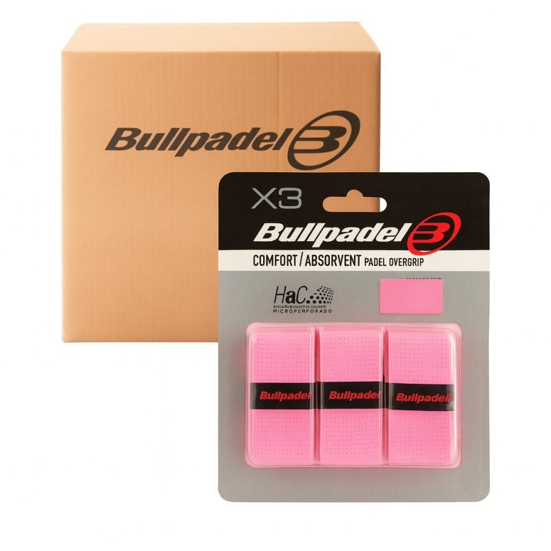 Bullpadel COMFORT ABSORBENT Overgrips Roze 12x 3 Stuks Voordeelverpakking