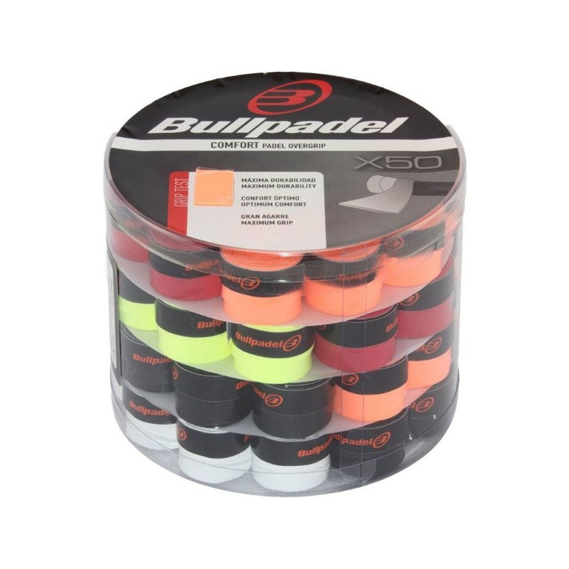 Bullpadel COMFORT Overgrips Mix XL Voordeelverpakking 50 stuks